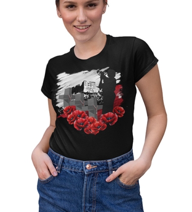 KOSZULKA DAMSKA PATRIOTYCZNI CZERWONE MAKI